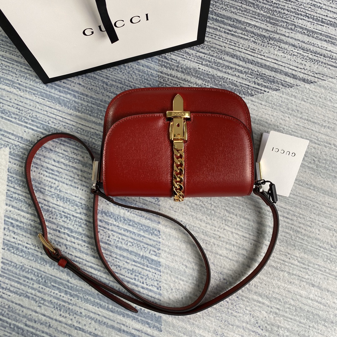 Gucci Sylvie 1969 Mini Shoulder Bag 615965 Red